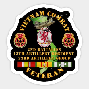 Vietnam Combat Vet - 2nd Bn 13th Artillery - VN  SVC Sticker